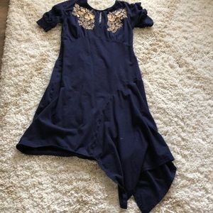Dress. Navy blue. Size L. Never worn